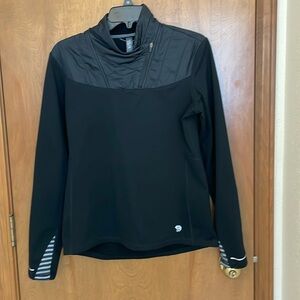 Mountain Hardwear Women’s 1/4 Zip Running Pullover, black, size medium EUC